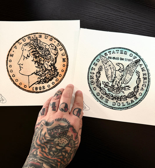 Original Watercolor and Ink Paintings of the 1892-S Morgan Dollar, Obverse Featured in PCGS Insider Issue No. 2