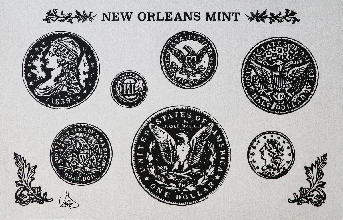 New Orleans Mint Limited Edition Print: Hand Signed and Numbered out of 50